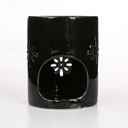 Altom Porcelánová aromalampa Abi 8 x 10 cm, čierna