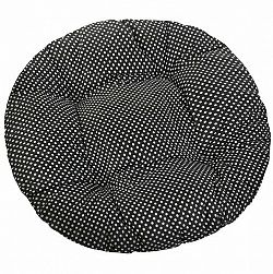 Bellatex Sedák Adela okrúhly prešívaný Bodka čierna, 40 cm