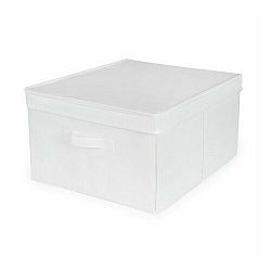 Compactor Skladacia úložná kartónová krabica Wos, 40 x 50 x 25 cm, biela