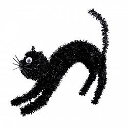 Halloweenská mačka Black, 18 x 13,5 cm
