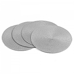 Jahu Prestieranie Deco okrúhle sivá, pr. 35 cm, sada 4 ks