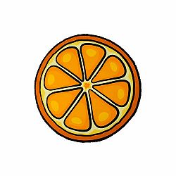 Modom Plážová osuška okrúhla Pomaranč, 150 cm